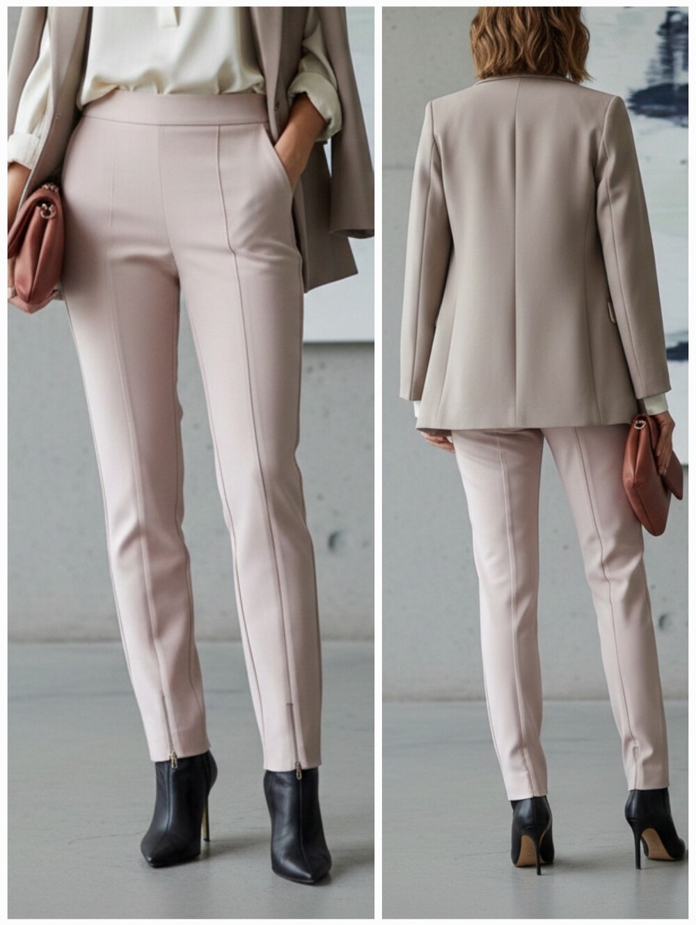 Babatom Japanese Crepe High Rise Darted Pant Size 00 Quiet Luxury Contemporary